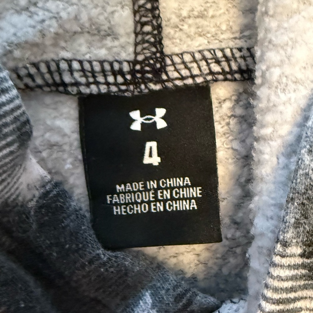 Under Armour Kids' Black and White Tie-Dye Hoodie - Picture 3 of 5